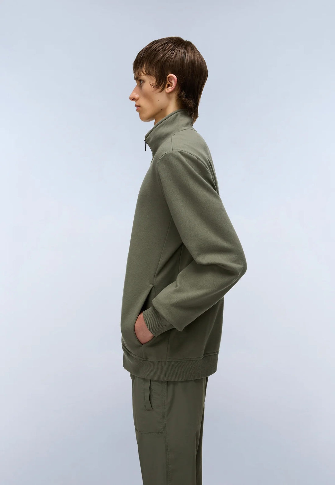 NAPAPIJRI Felpa zip verde BALIS FW25