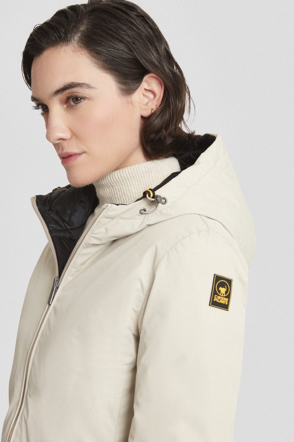 CIESSE PIUMINI Jusy 3.0 beige reversibile con cappuccio FW25