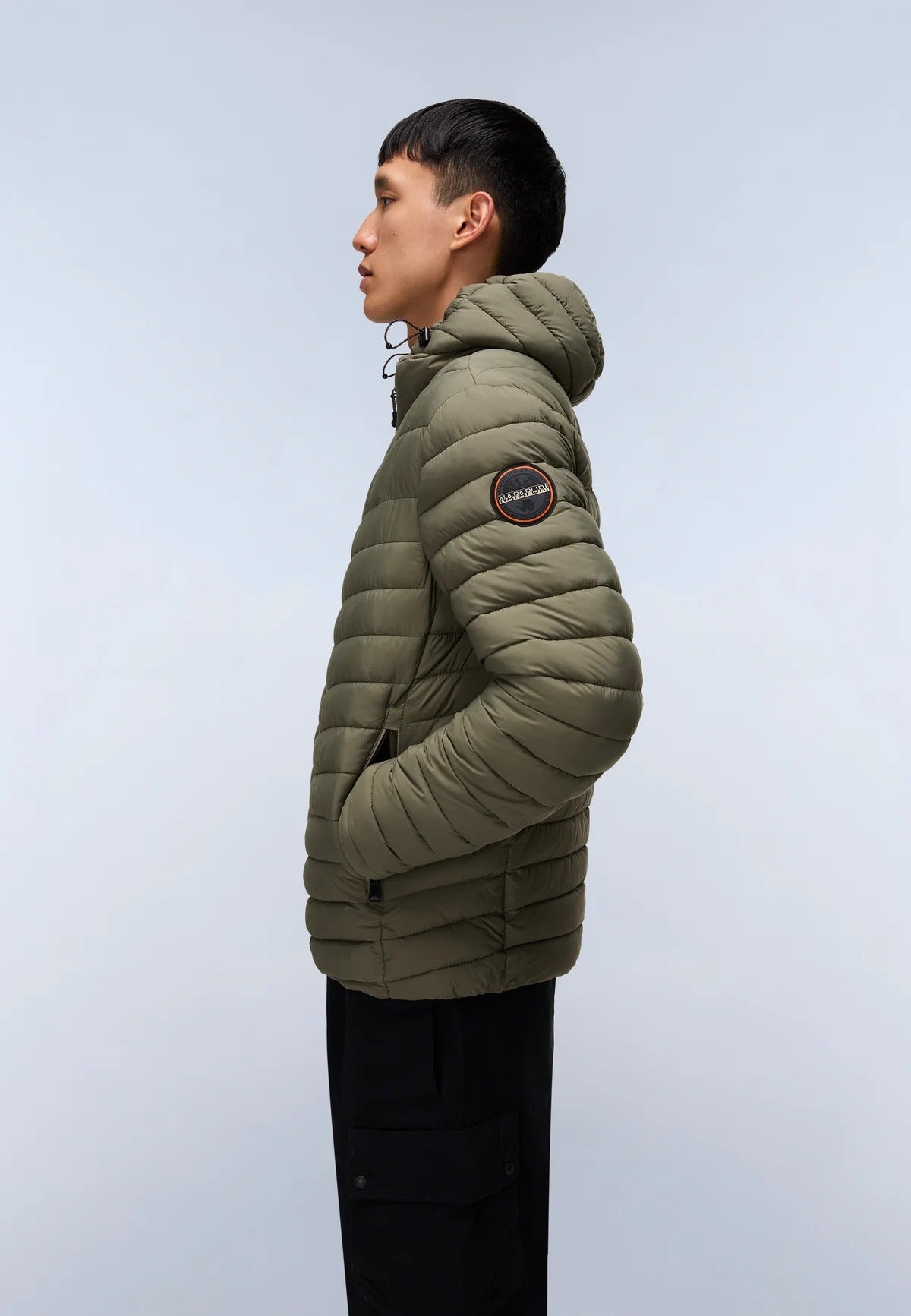 NAPAPIJRI Piumino LAPAZ verde con Cappuccio FW25