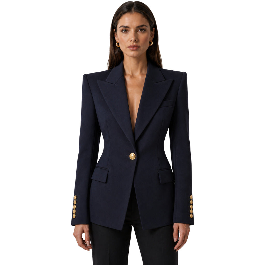 BALMAIN - giacca monopetto blu