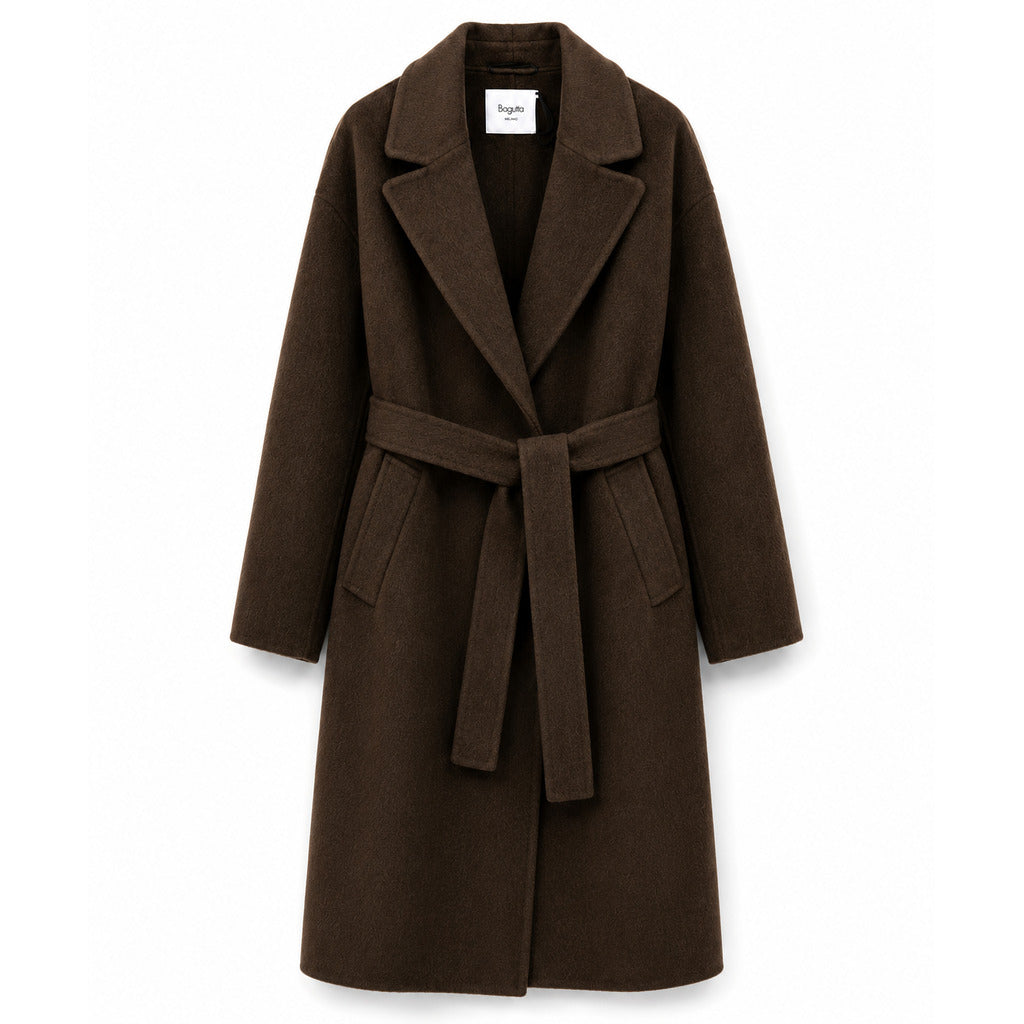 BAGUTTA - cappotto lungo lana con cintura