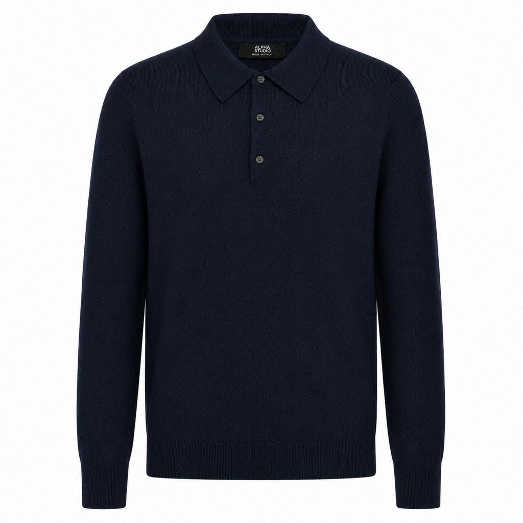 ALPHA STUDIO - polo seta e cashmere