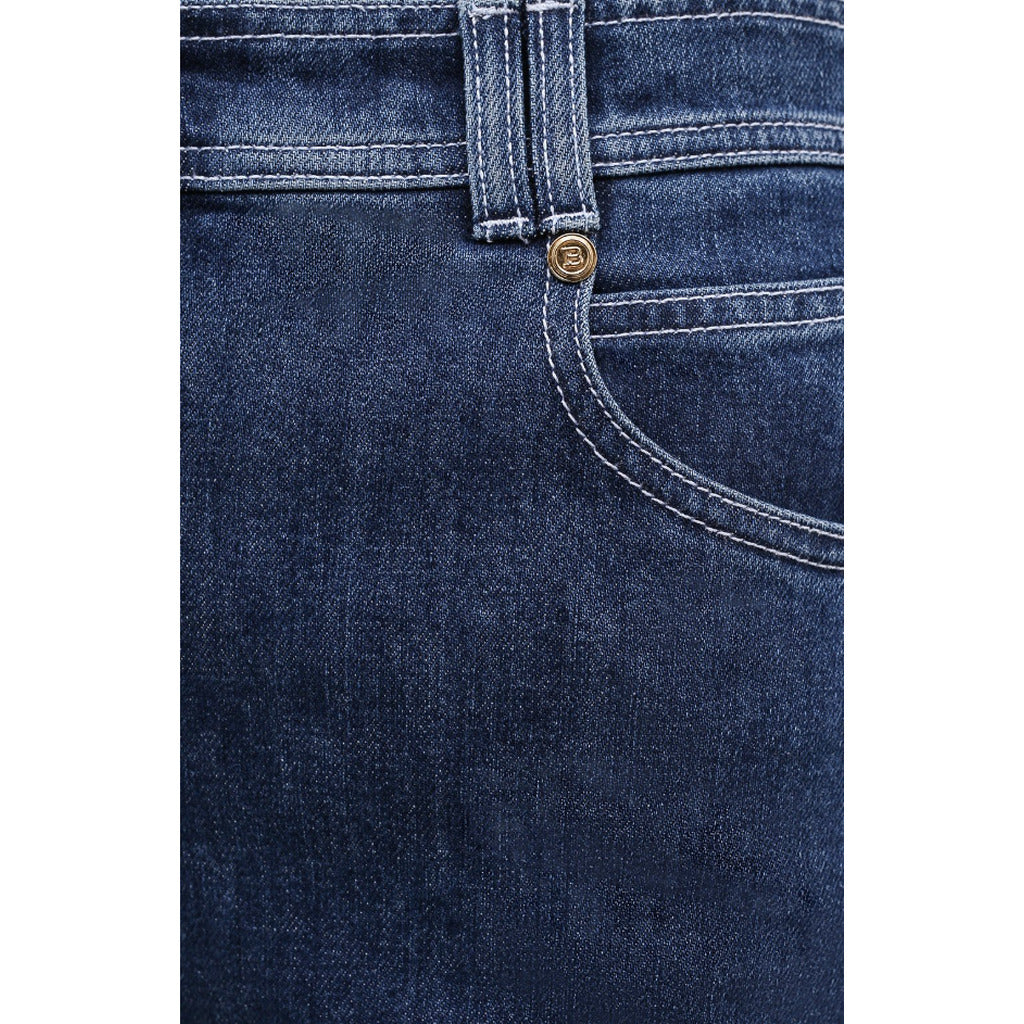 BALMAIN - jeans high-waist regular blu