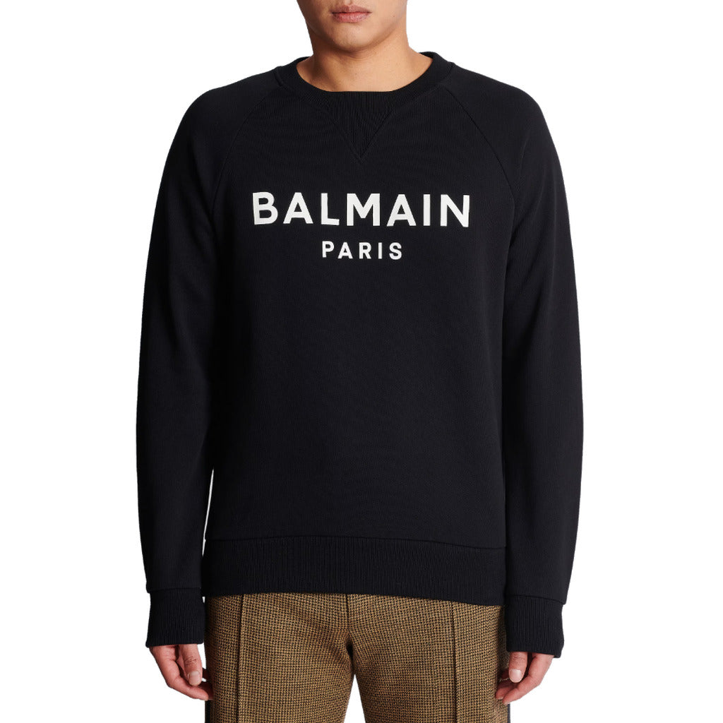 BALMAIN - felpa girocollo nera