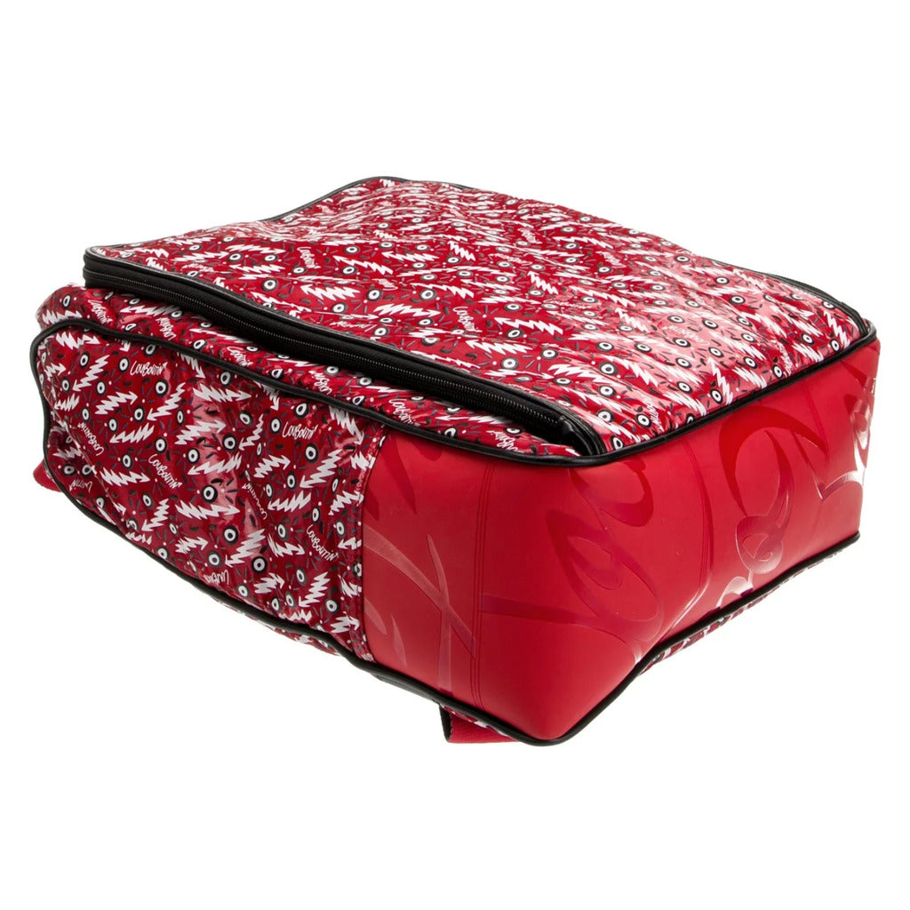 LOUBOUTIN - Graphic-Print Woven Backpack Red