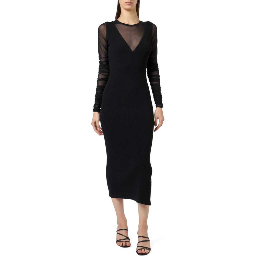 PINKO - abito bergamotto in tulle