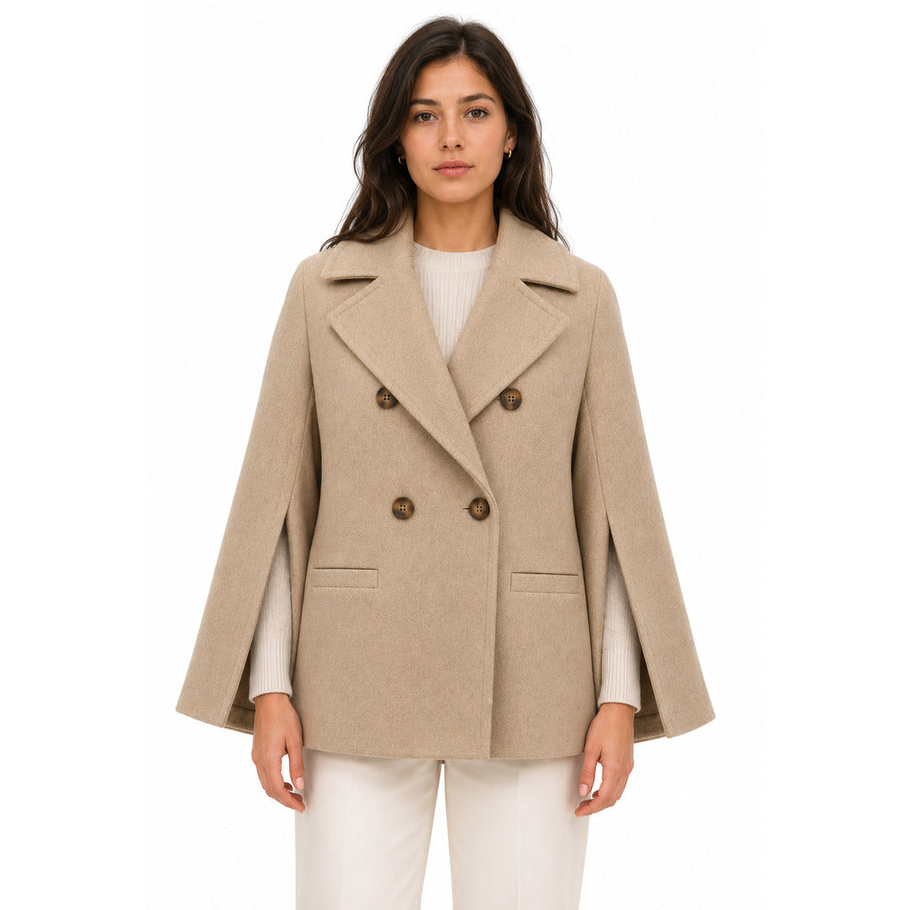 LORO PIANA TESSUTO - peacoat doppiopetto taglio kimono