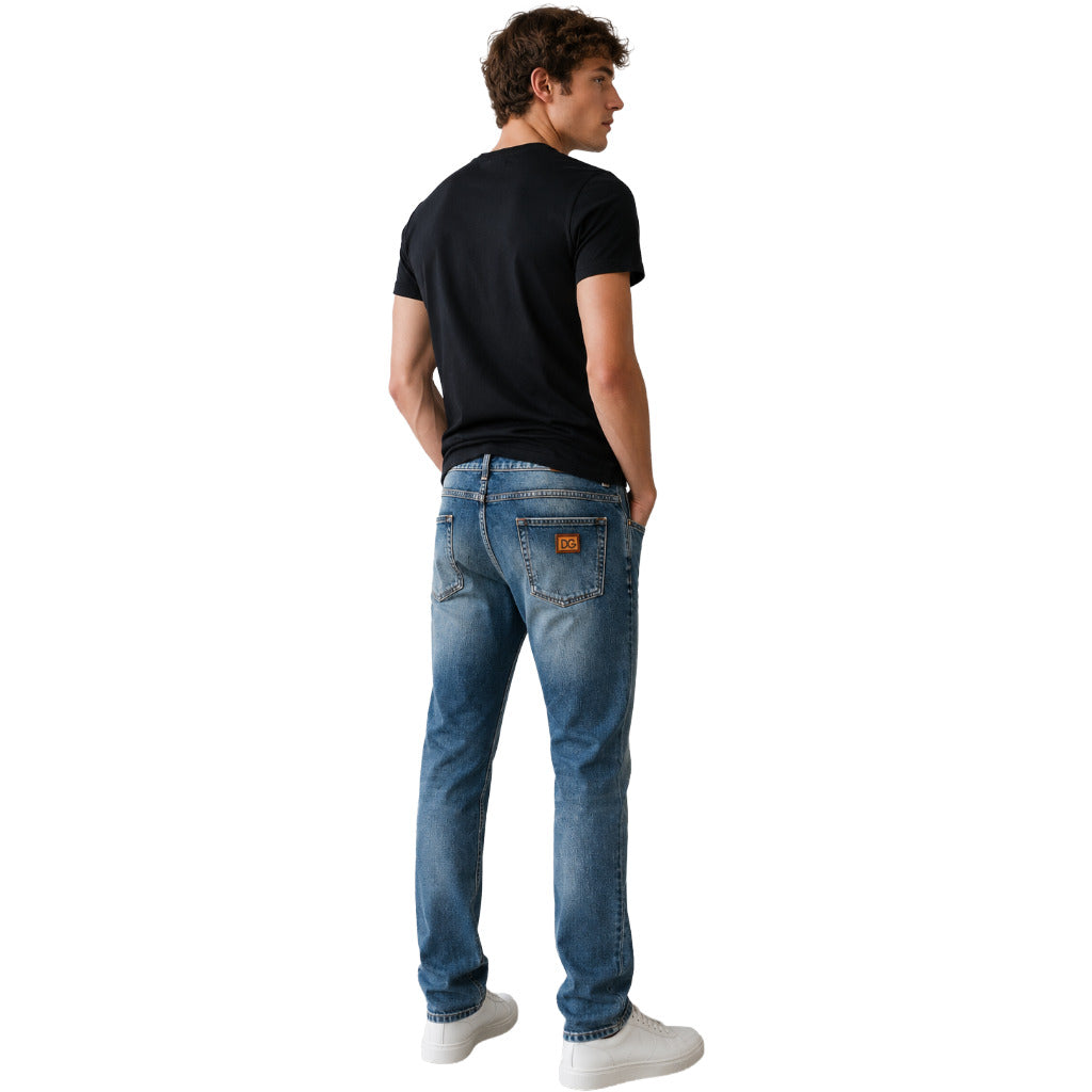 DOLCE & GABBANA- jeans strappati blu