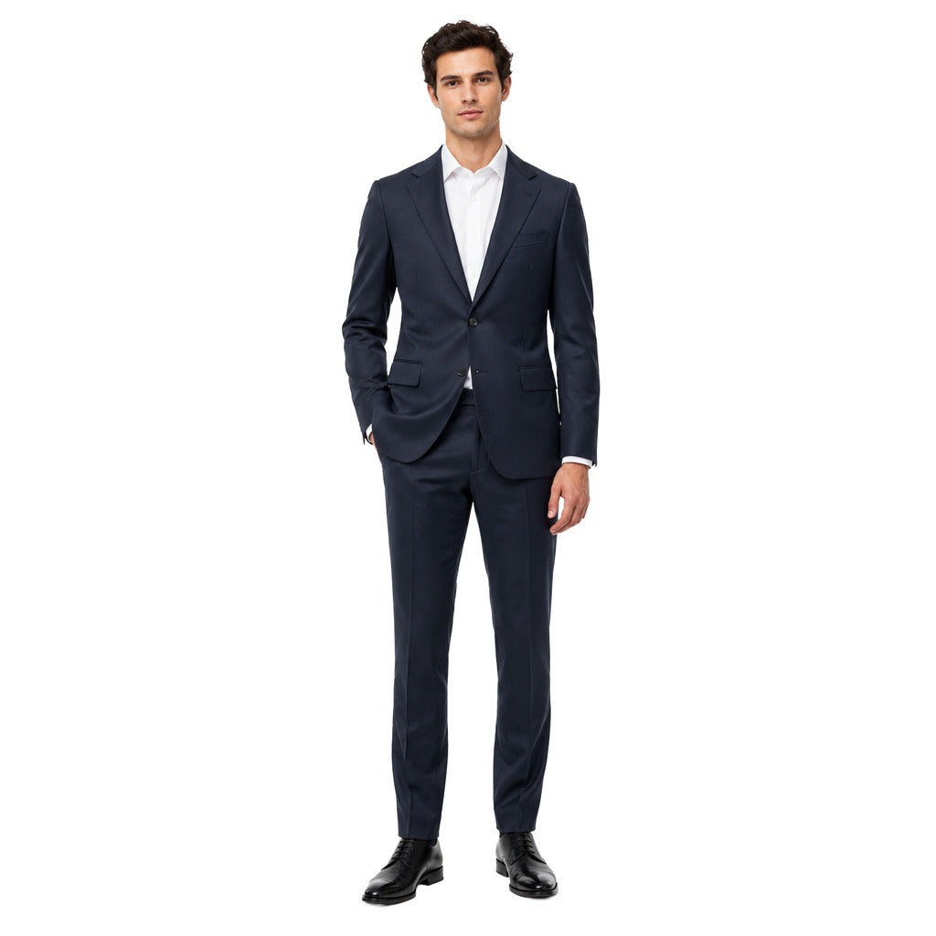 ERMENEGILDO ZEGNA TESSUTO - Completo lana blu scuro