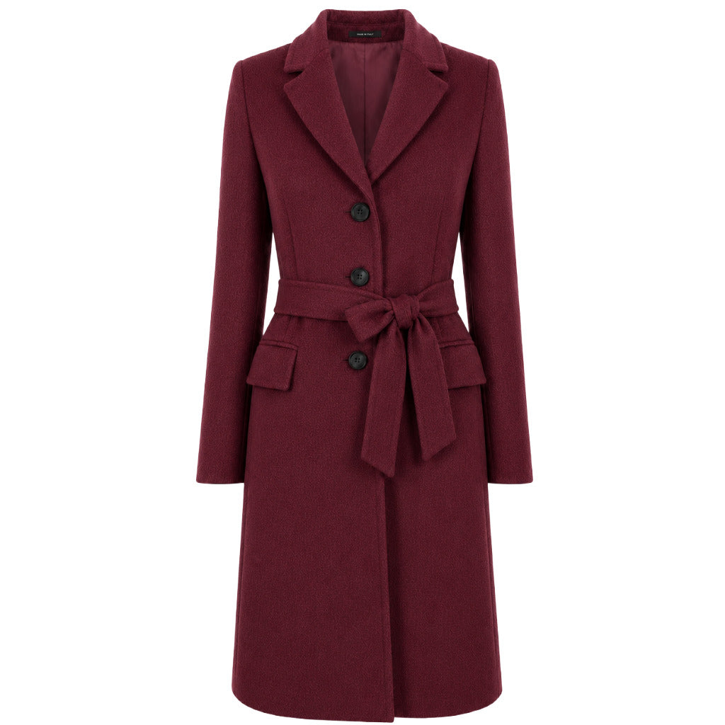 LORO PIANA TESSUTO - cappotto capolavoro bordeaux