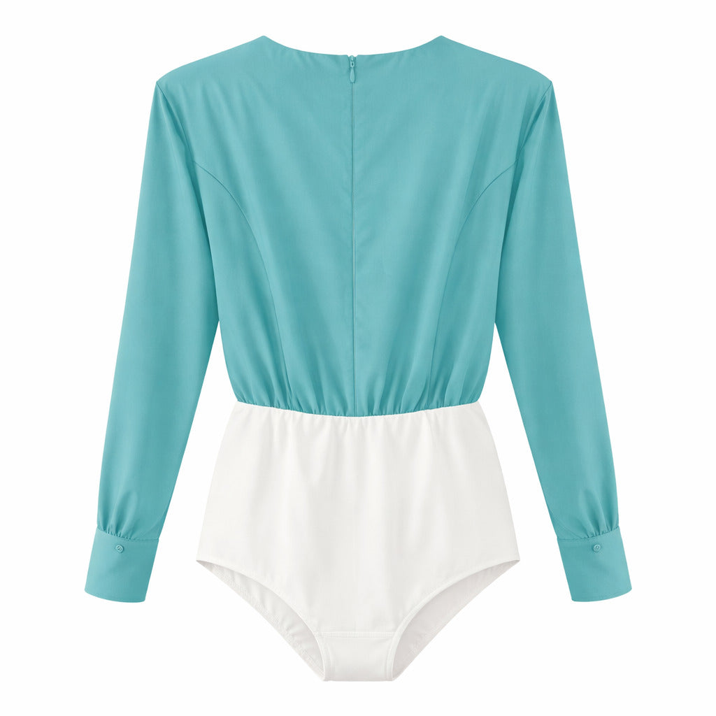 ELISABETTA FRANCHI - Body verde acqua