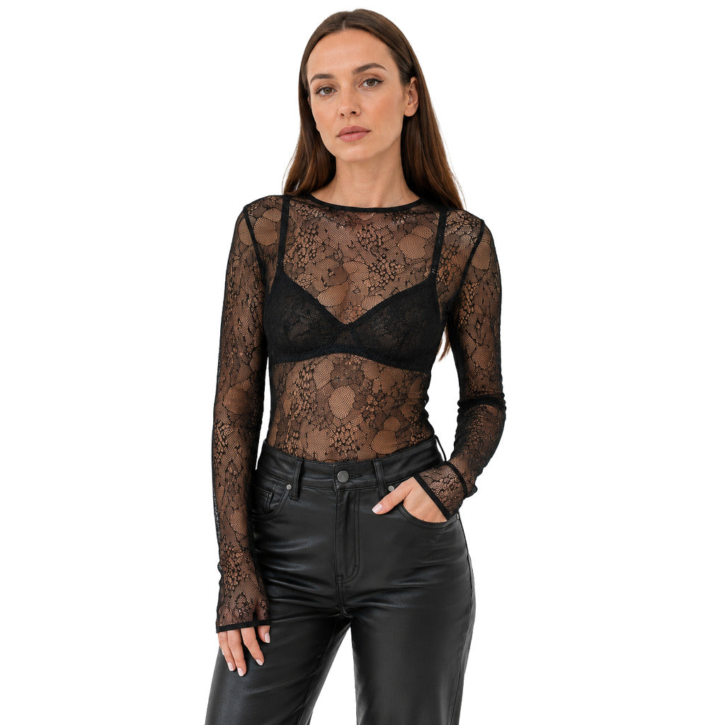PATRIZIA PEPE - camicia nera semi trasparente