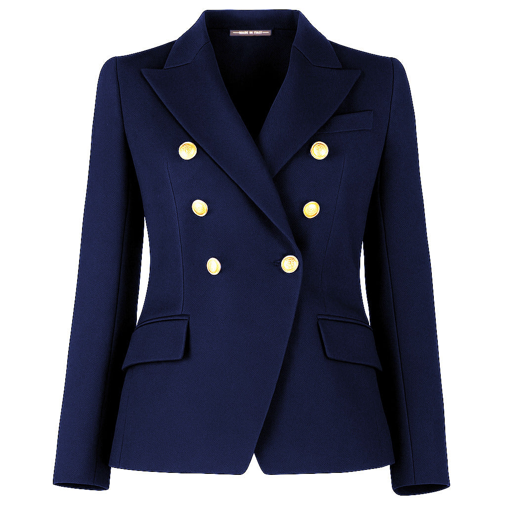 LORO PIANA TESSUTO - giacca doppiopetto blu