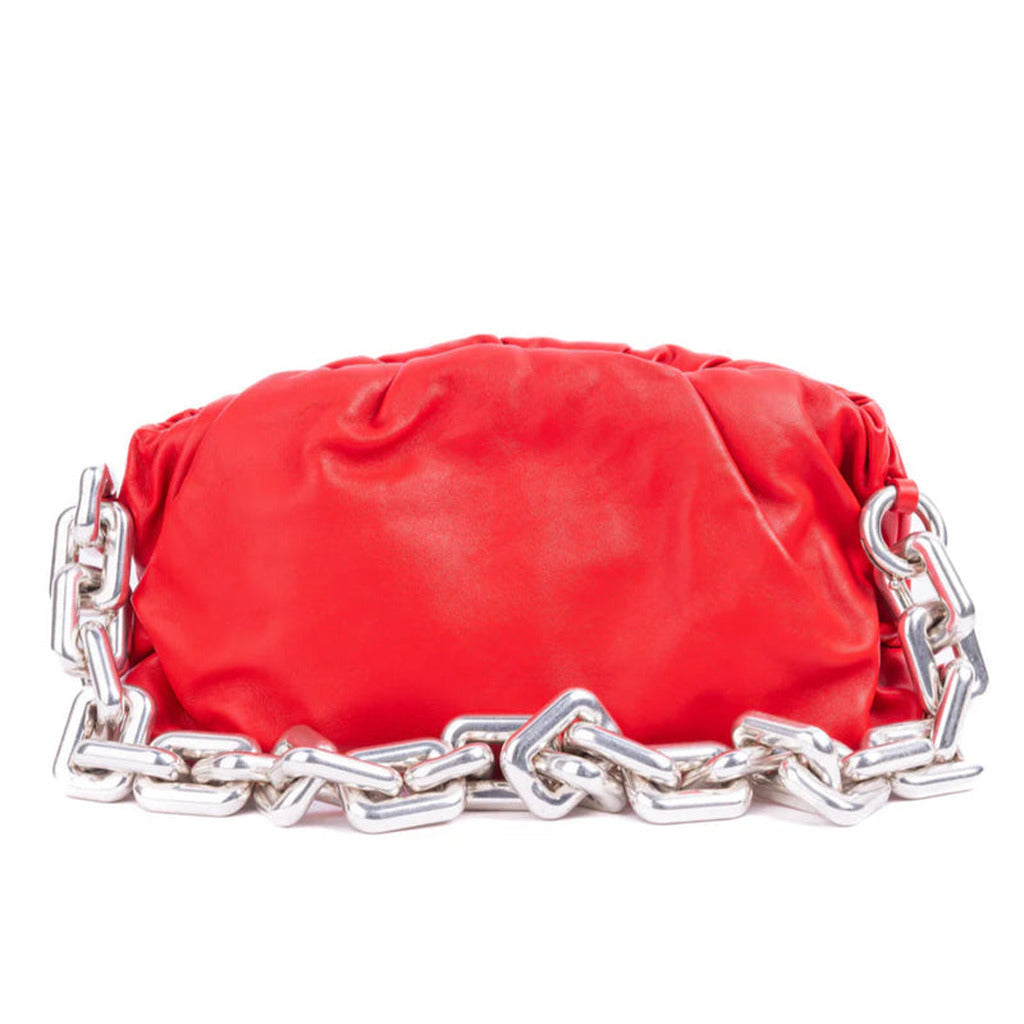 BOTTEGA VENETA - chain-pouch-red