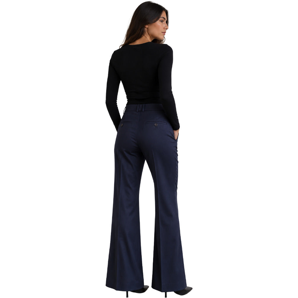 BALMAIN - pantalone a zampa blu