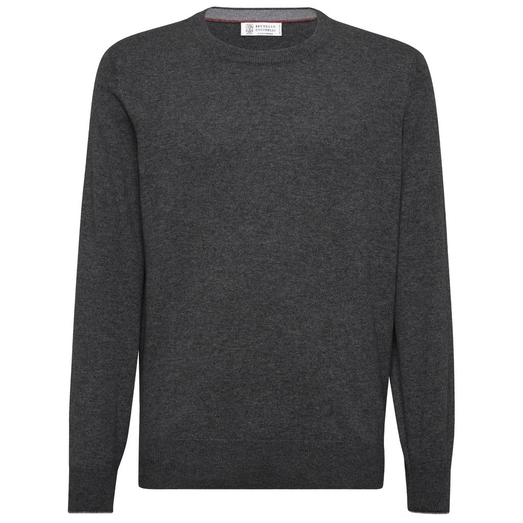 BRUNELLO CUCINELLI - maglia cashmere grigio scuro