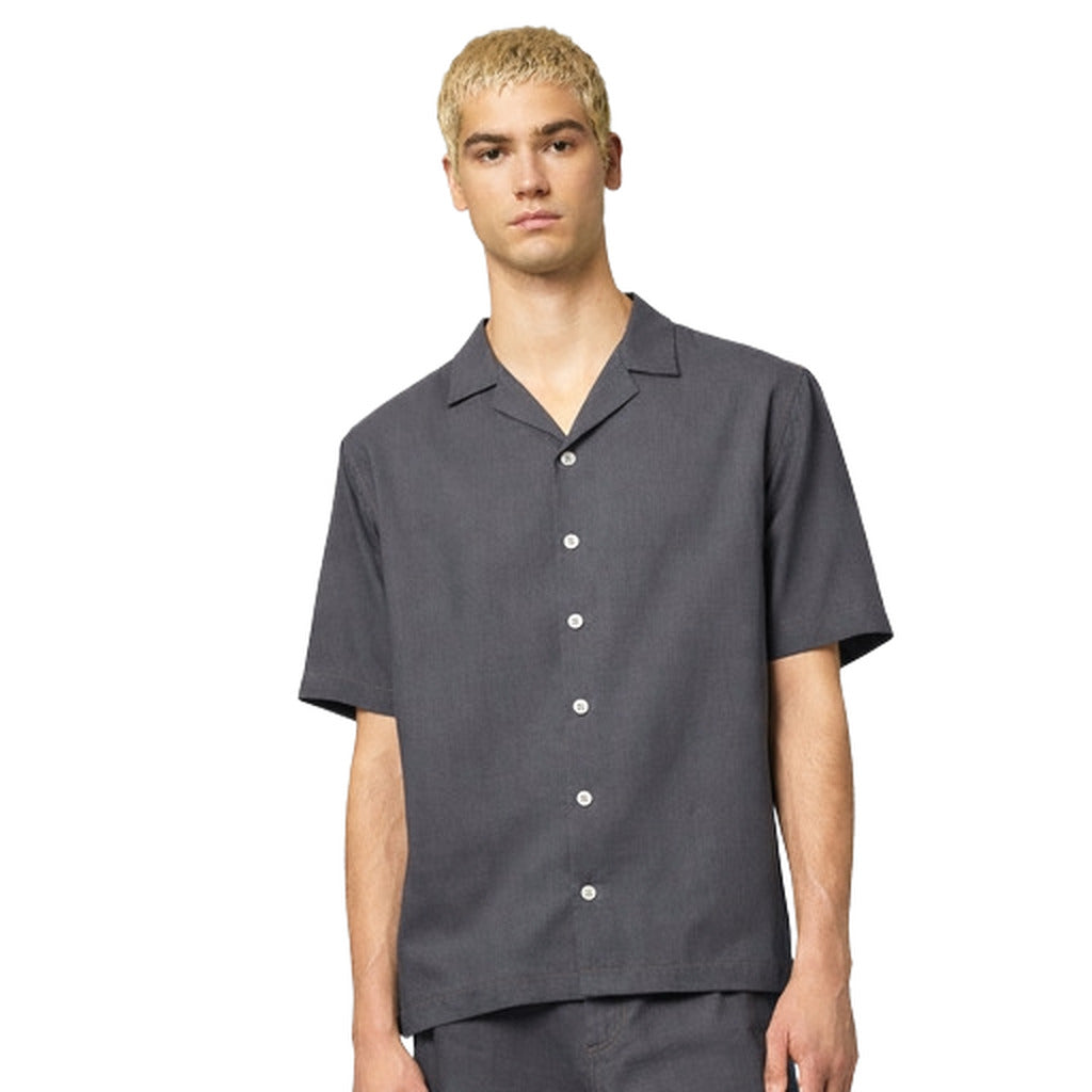 ALPHA STUDIO - camicia bowling lino