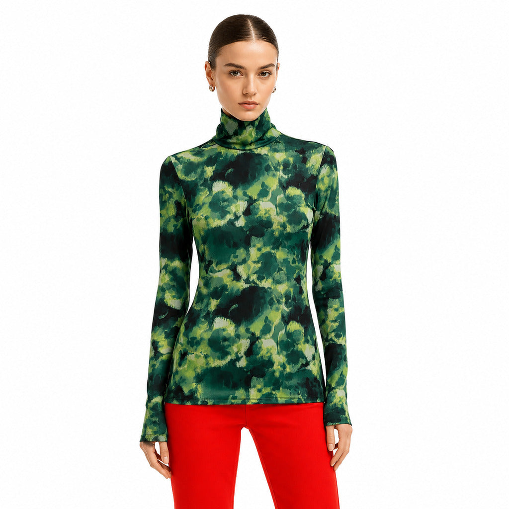 PATRIZIA PEPE - maglia collo alto verde