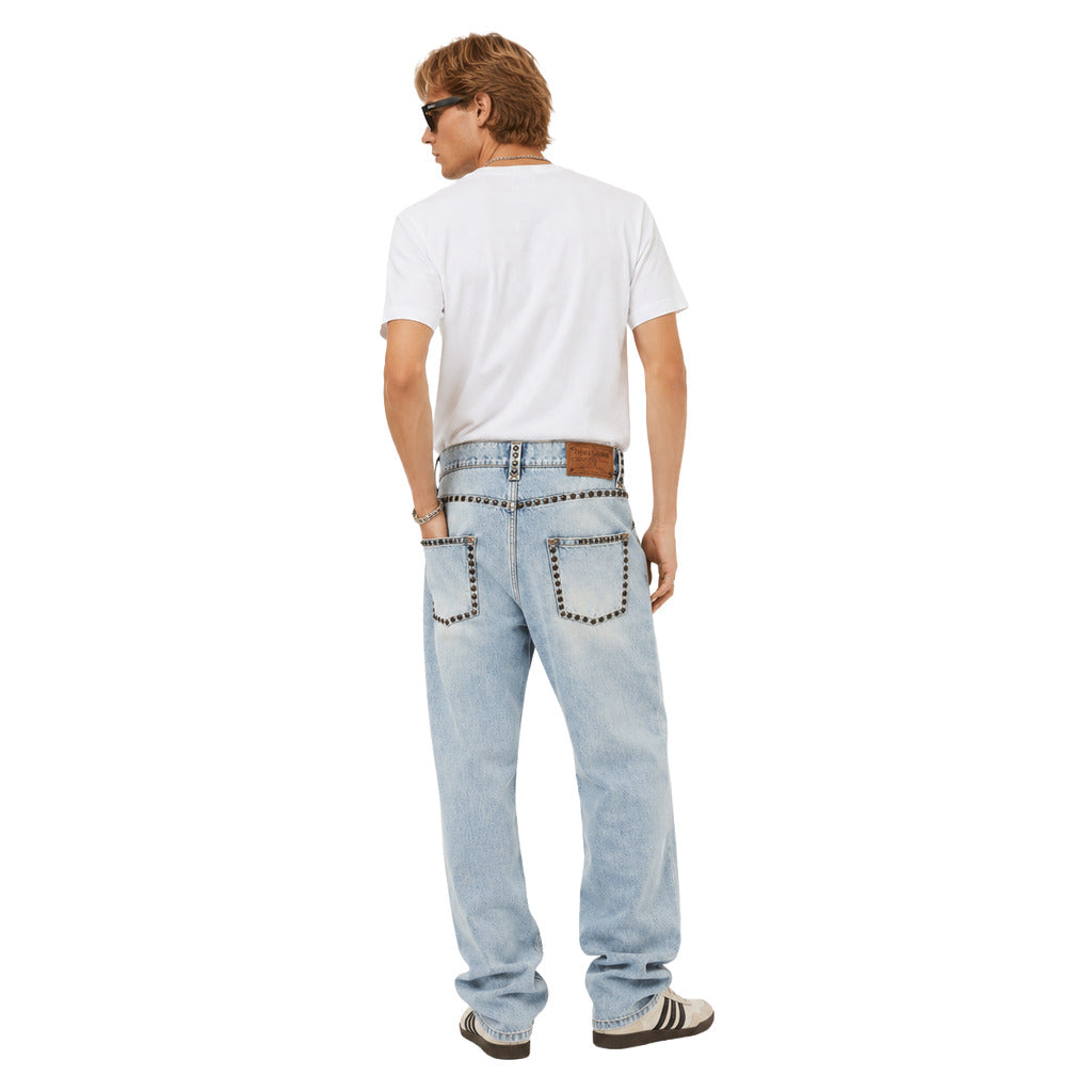 DOLCE & GABBANA - Pantalone in denim con borchie