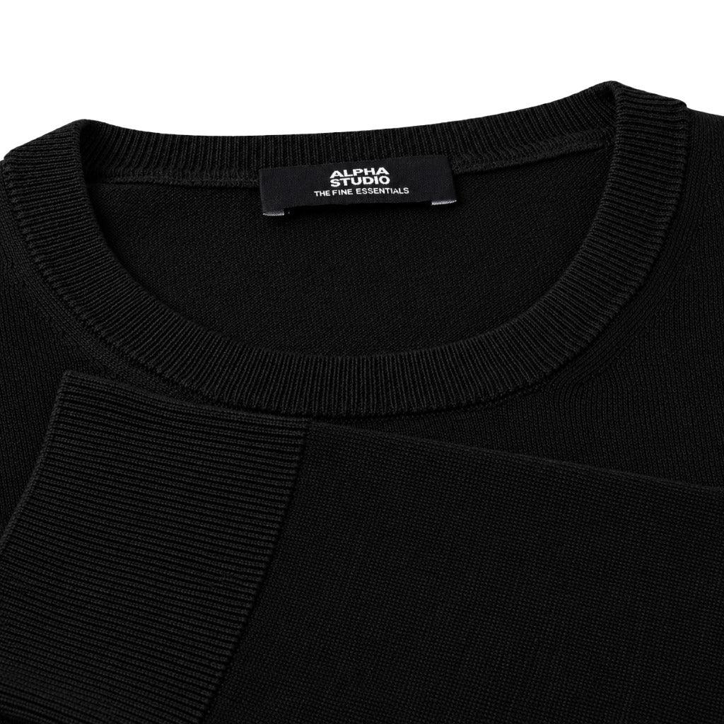 ALPHA STUDIO - maglia girocollo seta e cashmere
