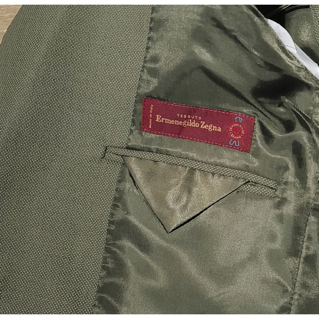 ERMENEGILDO ZEGNA TESSUTO - Completo lana verde army