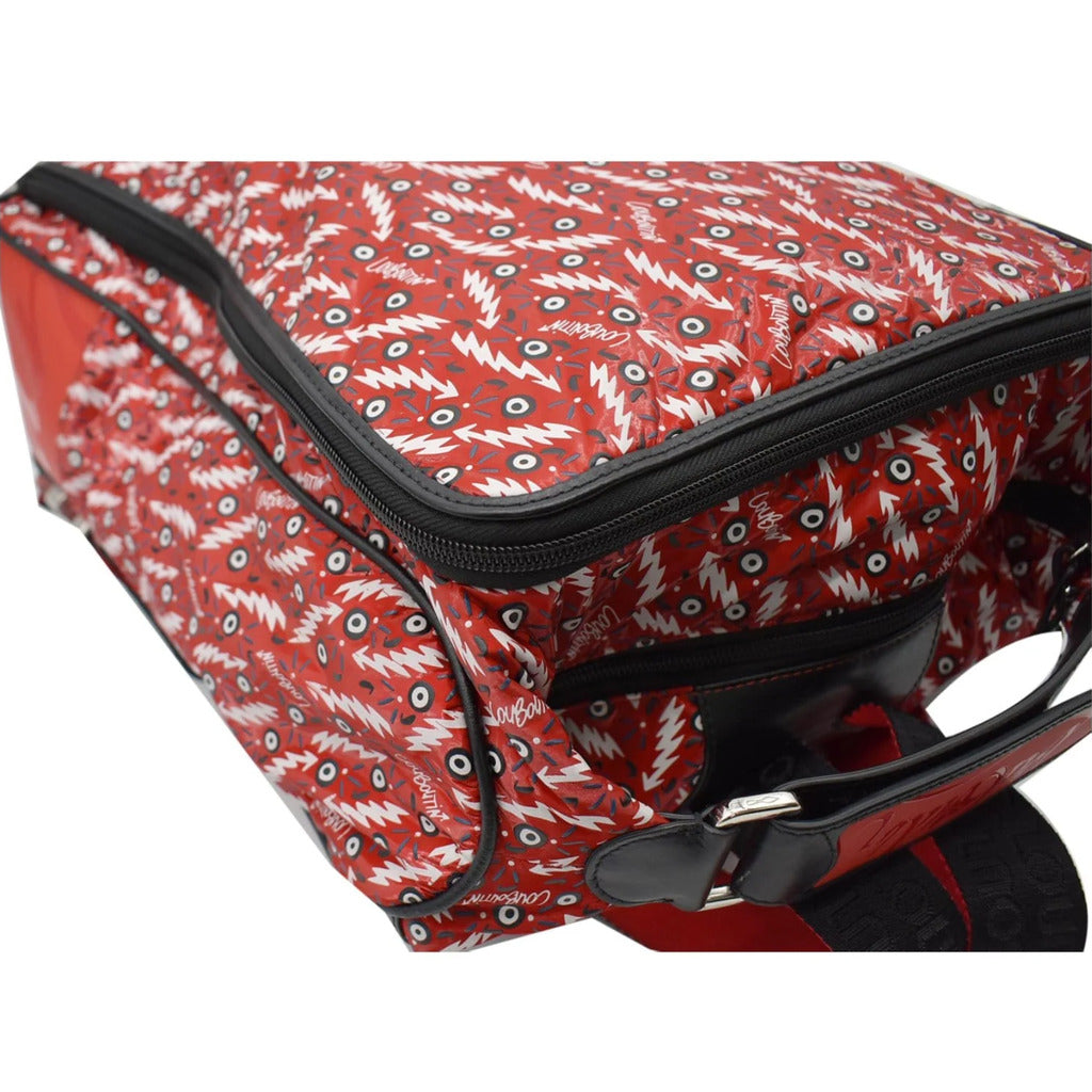 LOUBOUTIN - Graphic-Print Woven Backpack Red
