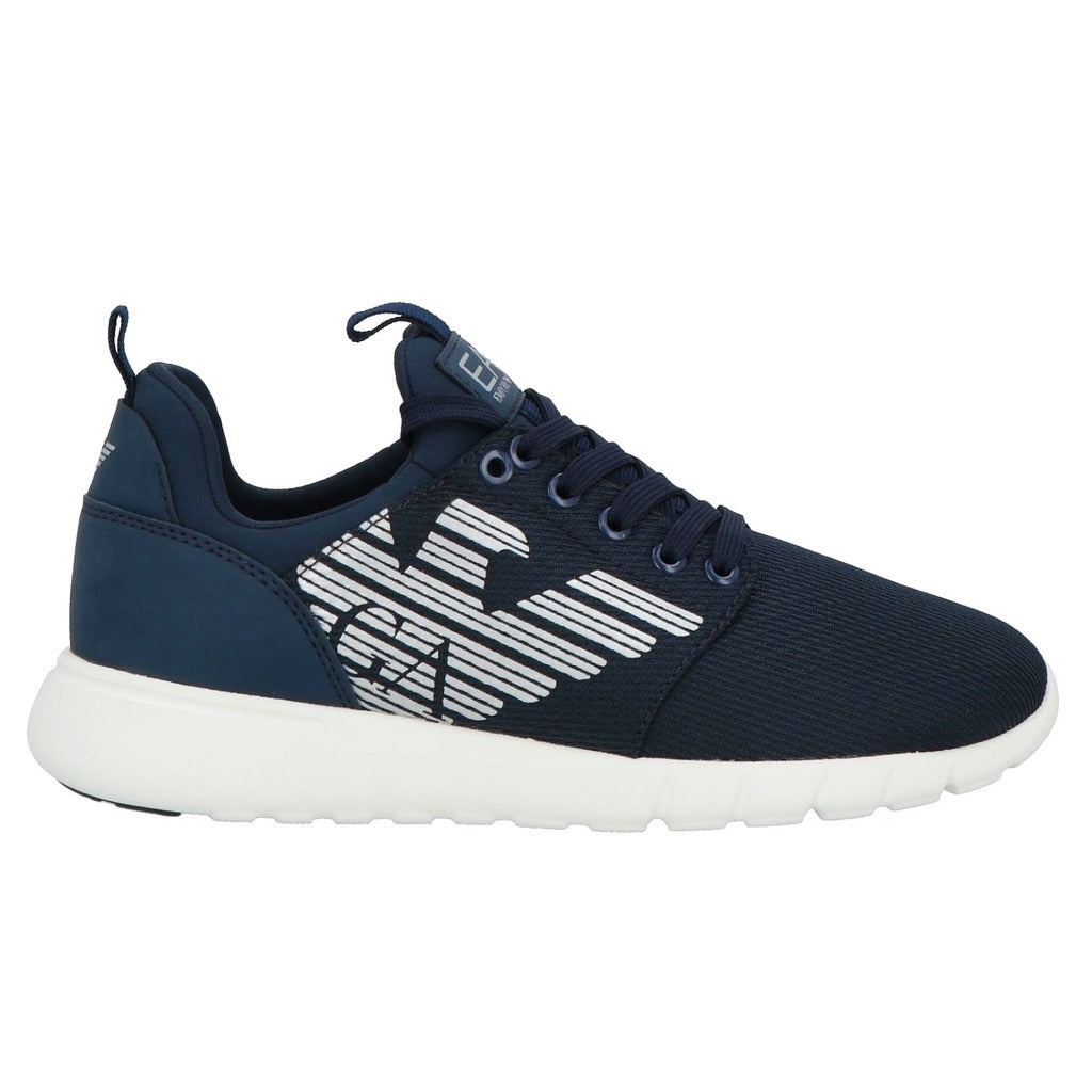 EMPORIO ARMANI - sneakers mesh lycra blu