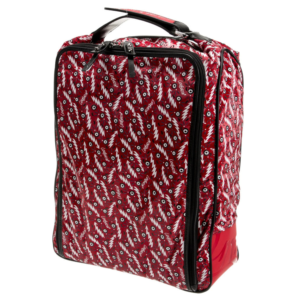 LOUBOUTIN - Graphic-Print Woven Backpack Red
