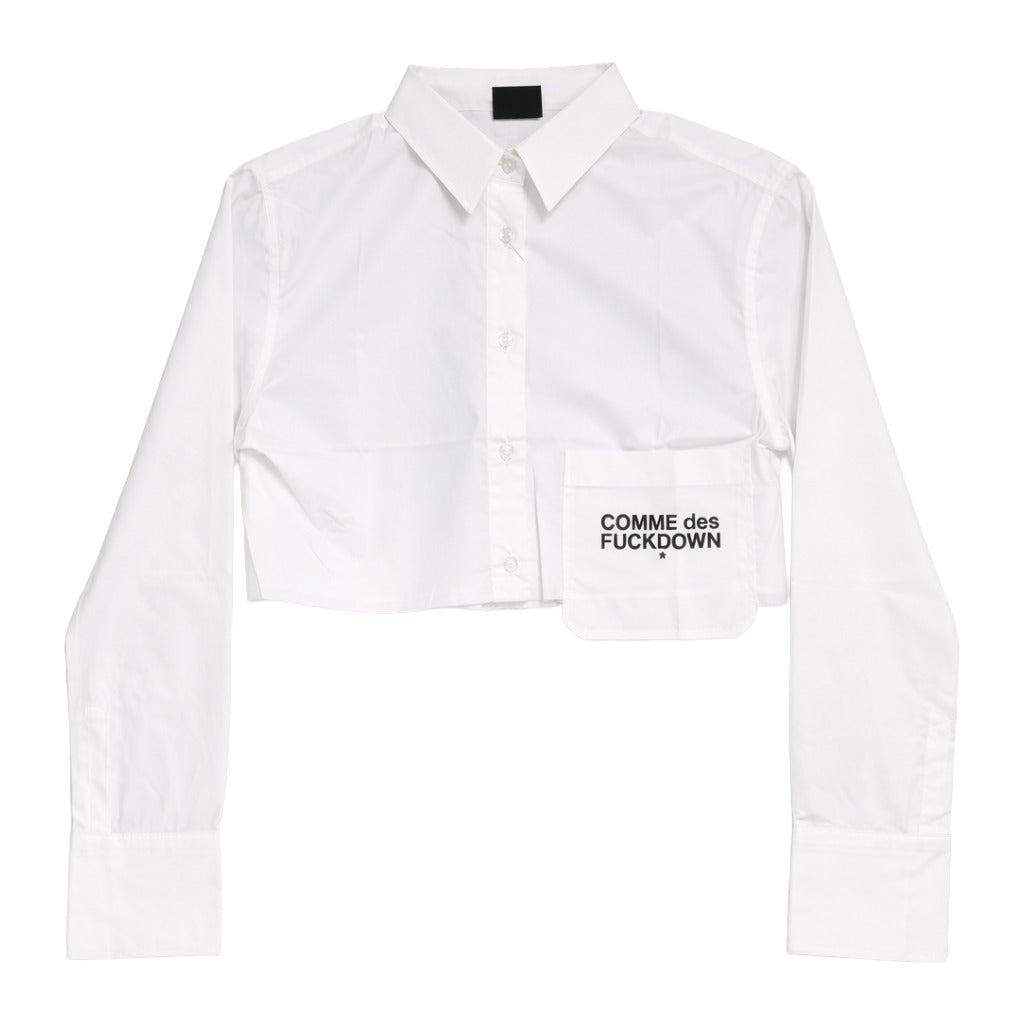 COMME DES FUCKDOWN - camicia crop bianca