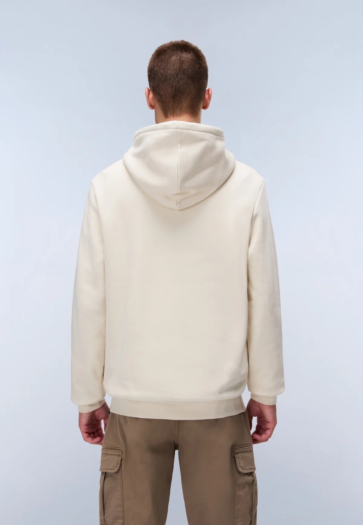 NAPAPIJRI felpa AYLMER ecru cappuccio FW25