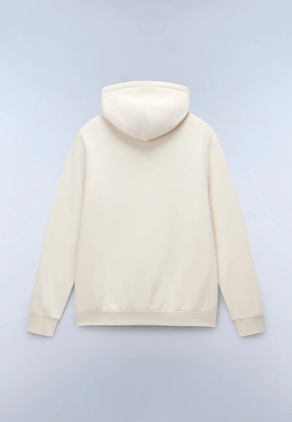 NAPAPIJRI felpa AYLMER ecru cappuccio FW25
