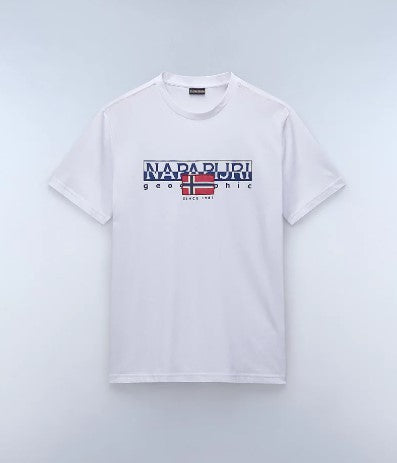 NAPAPIJRI T-shirt mezza manica AYLMER SS25 bianco