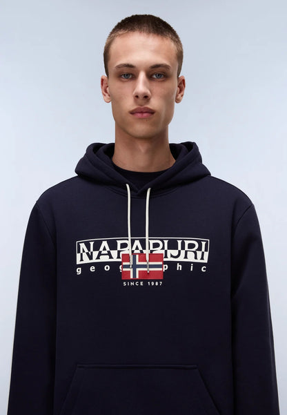 NAPAPIJRI felpa AYLMER blu cappuccio FW25