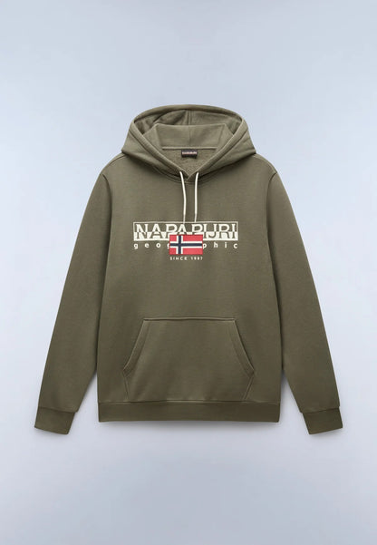 NAPAPIJRI felpa AYLMER verde cappuccio FW25