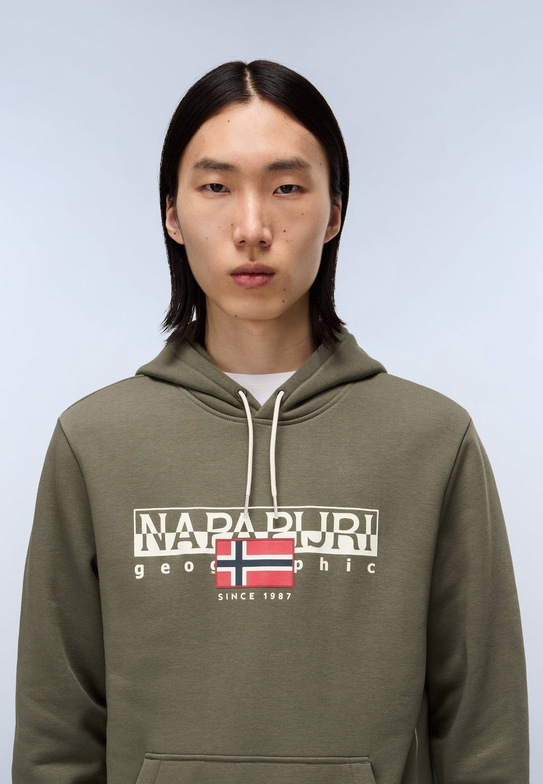 NAPAPIJRI felpa AYLMER verde cappuccio FW25