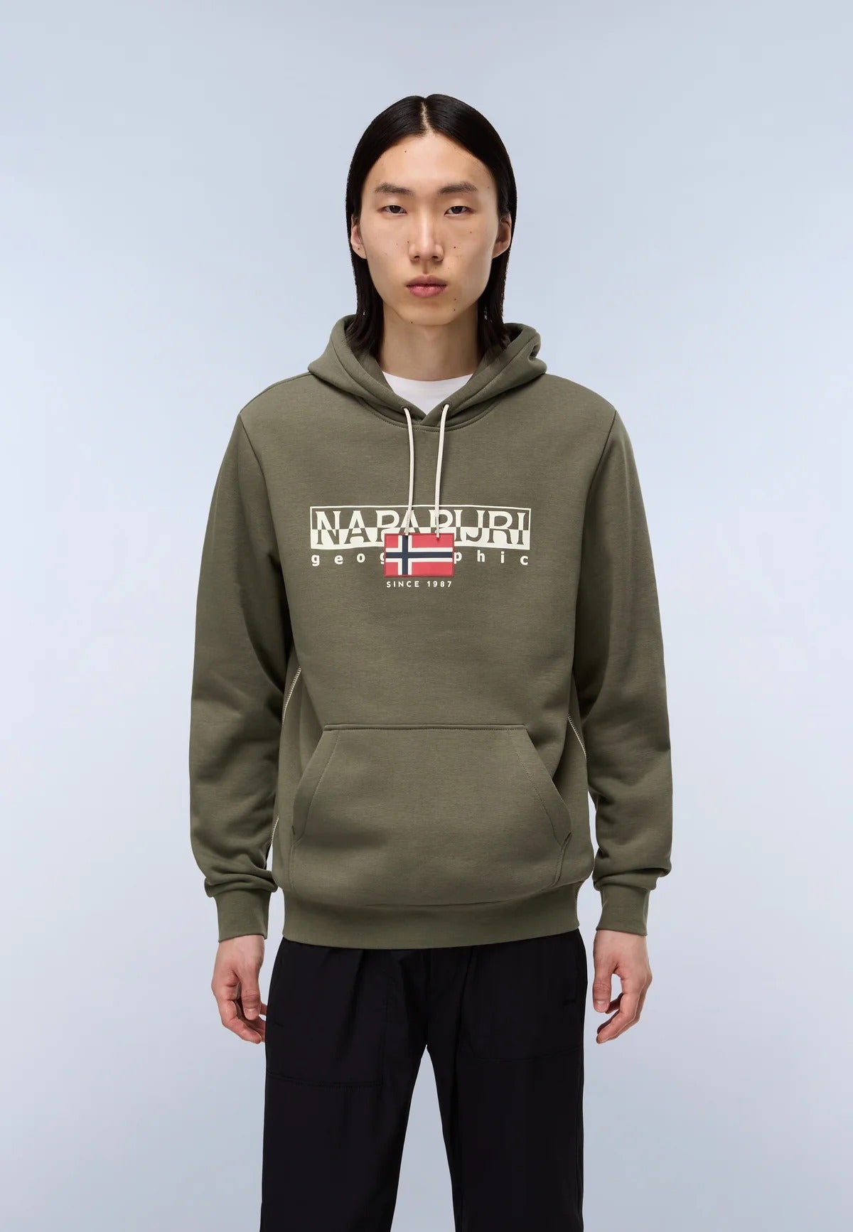 NAPAPIJRI felpa AYLMER verde cappuccio FW25