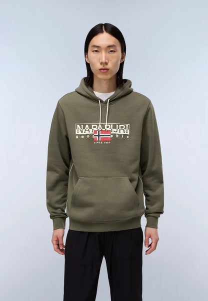 NAPAPIJRI felpa AYLMER verde cappuccio FW25