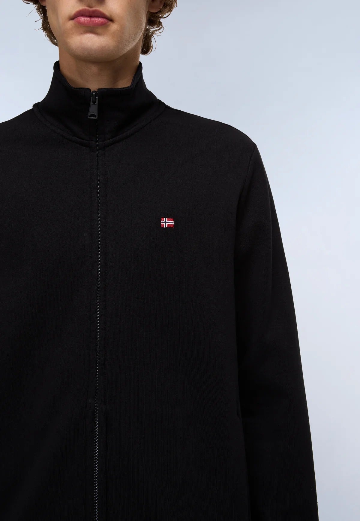 NAPAPIJRI Felpa zip nero BALIS FW25