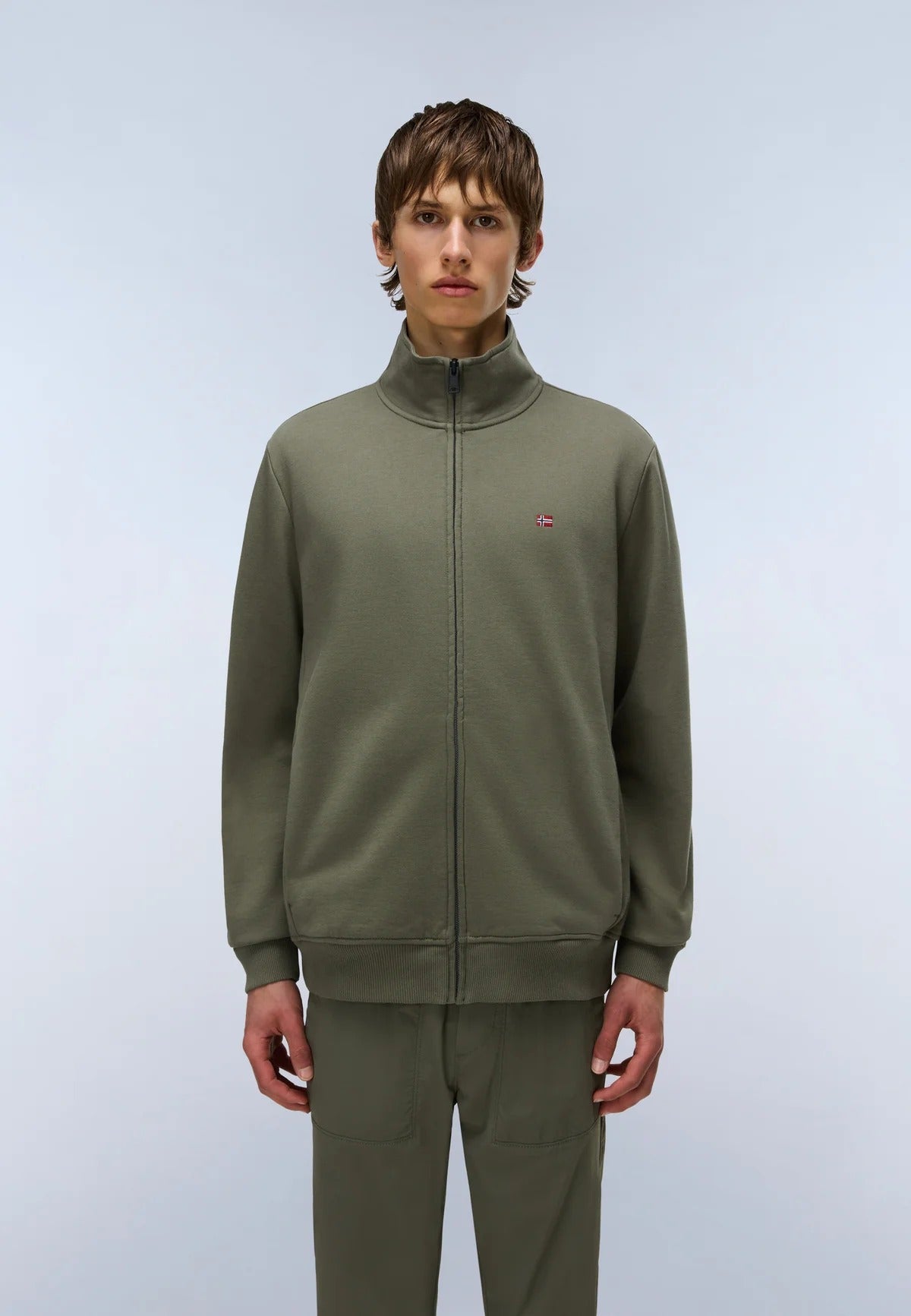 NAPAPIJRI Felpa zip verde BALIS FW25