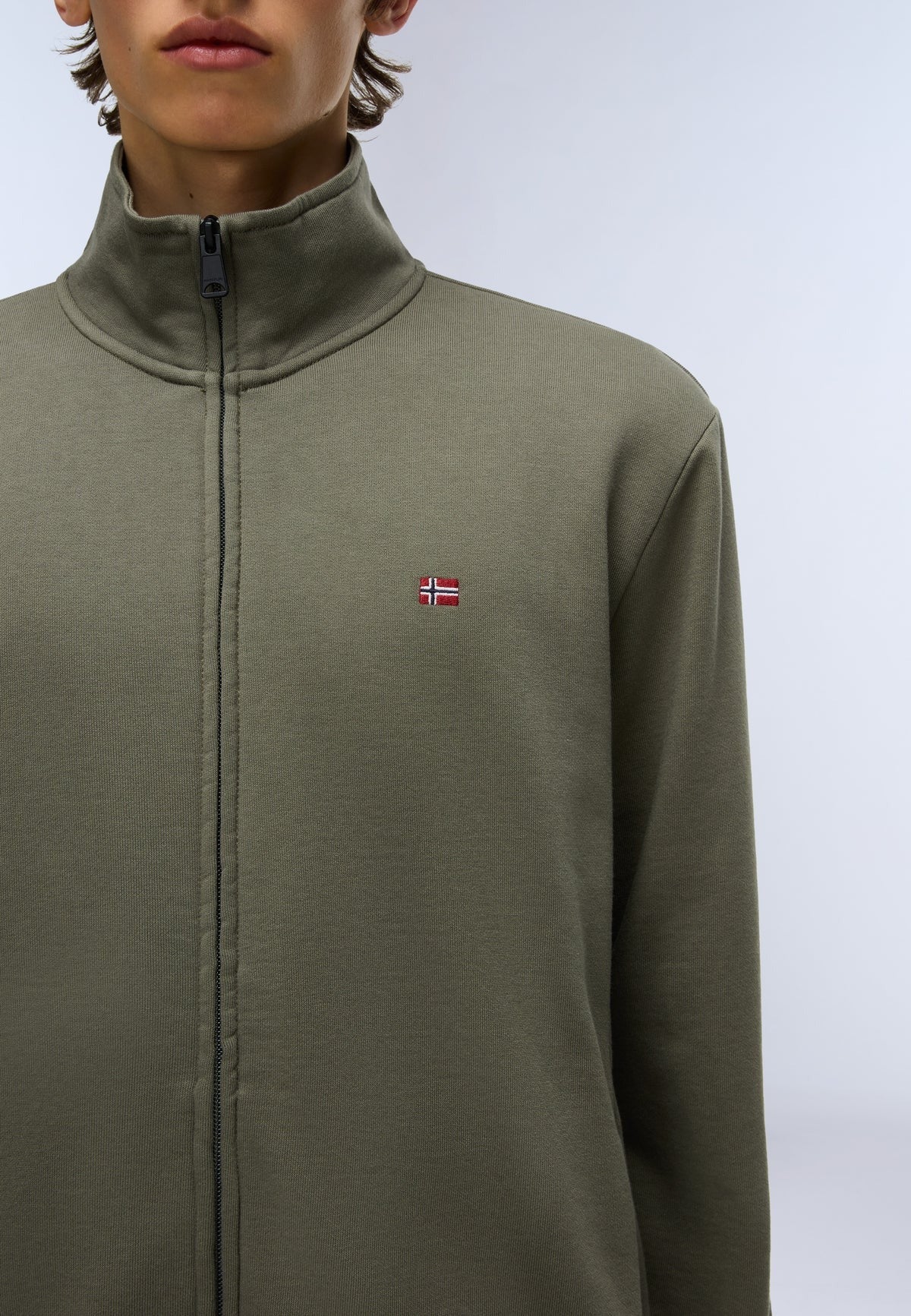 NAPAPIJRI Felpa zip verde BALIS FW25