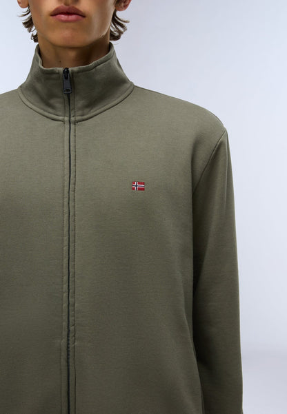 NAPAPIJRI Felpa zip verde BALIS FW25