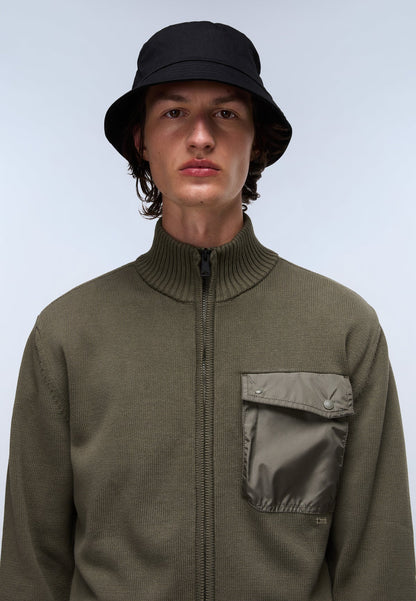 NAPAPIJRI Maglione BERTI con zip FW25 verde