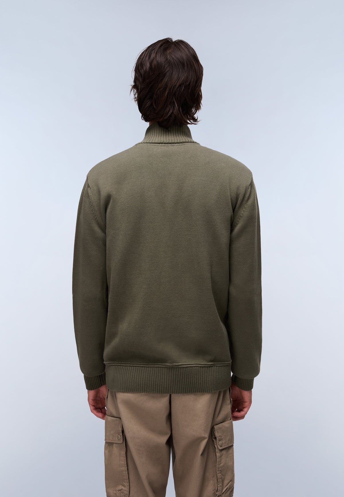 NAPAPIJRI Maglione BERTI con zip FW25 verde