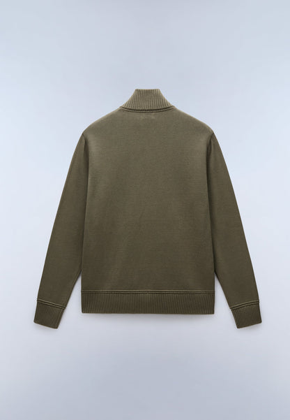 NAPAPIJRI Maglione BERTI con zip FW25 verde