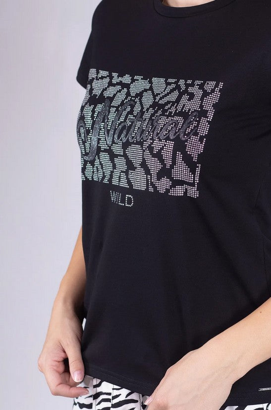 BRUGI t-shirt nero CE5G TL44 SS25