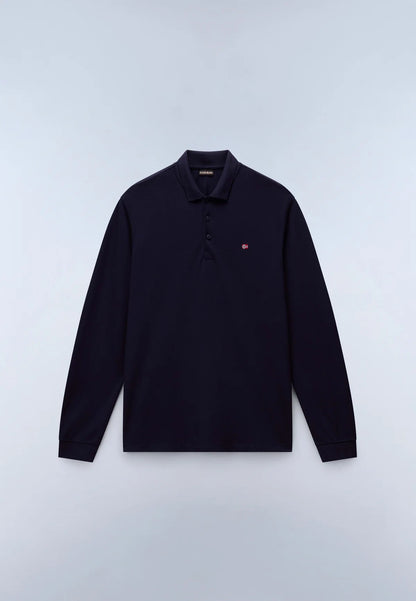 NAPAPIJRI Polo manica lunga blu EALIS FW25