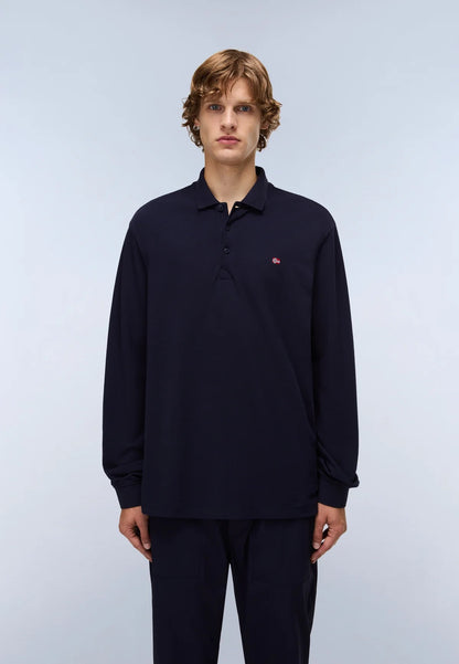 NAPAPIJRI Polo manica lunga blu EALIS FW25
