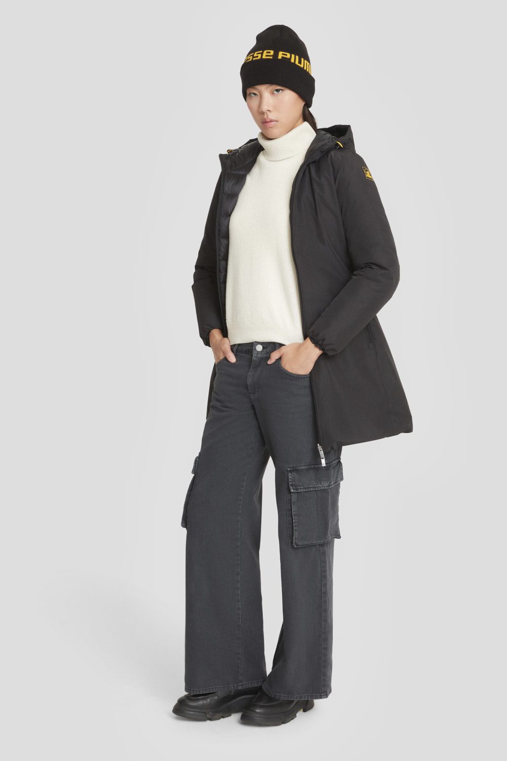 CIESSE PIUMINI Jusy 3.0 nero reversibile con cappuccio FW25