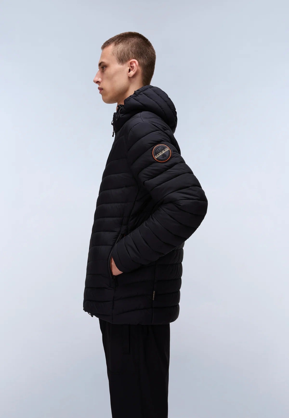 NAPAPIJRI Piumino LAPAZ nero con Cappuccio FW25