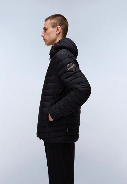 NAPAPIJRI Piumino LAPAZ nero con Cappuccio FW25